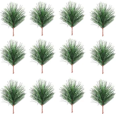 Produktbild von 24 künstliche Kiefernnadeln für Weihnachten, 7 x 5 cm