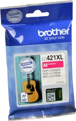 Produktbild von Brother LC-421XLM, Hohe (XL-) Ausbeute, Magenta, 1 Stück(e), 500 Seiten, Einzelpackung