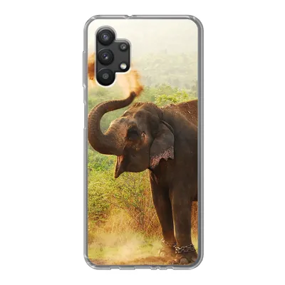 Produktbild von MuchoWow® Handyhülle Schutzhülle Hülle für Samsung Galaxy A32 5G Elefant - Tiere - Wald - Bäume Silikon Softcase Handy Hülle - Softcase