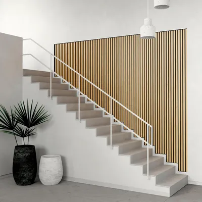 Produktbild von acous Wandpaneele Comfort Akustikpaneele 2500x300x11mm 0,75m² Eiche hellbraun