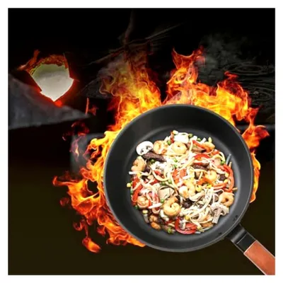 Produktbild von Unbeschichtete Eisenpfanne für Steak und Omelettes, geeignet für Gas- und Induktionsherde, vielseitige Bratpfanne für Pfannkuchen, Rührei und Grillgerichte