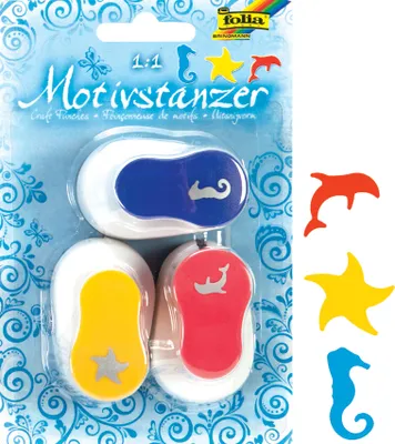 Produktbild von folia Motiv-Locher "Ganzjahresmotive" klein Set 3