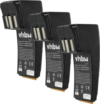 Produktbild von vhbw 3x Akku Ersatz für Festo Festool 487512, 488844, 486831, 488438, 487701, 489823, 489726, 489073, 489728 für Werkzeug (3000 mAh, NiMH, 12 V)