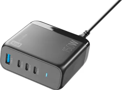 Zdjęcie produktu dla CELLULARLINE Cellularline MULTIPOWER DESK GAN 150W Ultrakompaktowa 4-portowa ładowarka sieciowa 150W z technologią GAN