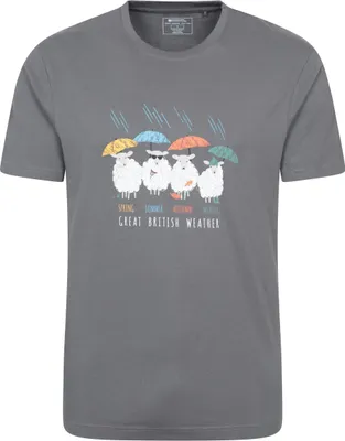 Produktbild von Mountain Warehouse - "Great British Weather" T-Shirt für Herren MW2785 (XS) (Holzkohle)
