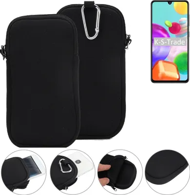 Produktbild von K-S-Trade Neopren-Hülle Handyhülle kompatibel mit Samsung Galaxy A41 Schutzhülle Neoprenhülle Sleeve Schutz-Hülle Gürtel Tasche Case Holster