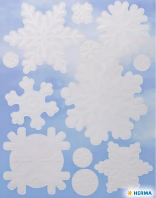 Produktbild von Fensterbild Schneeflocke 12St 1Bl Packung mit 5 Stück