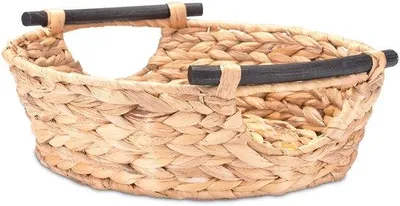 Produktbild von Aufbewahrungskorb aus Wasserhyazinthe mit Griffen - 32 cm