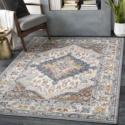 Produktbild von Vintage Orientteppich - Kurzflor Wohnzimmerteppich, Mehrfarbig Taupe 160x213 cm
