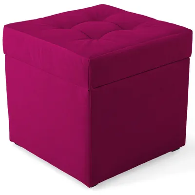 Obrázok produktu pre MG Design, taburetka s úložným priestorom, ružová, 45x45 cm - objem úložného priestoru 50 litrov, nosnosť do 300 kg, matný povrch, ľahko udržiavateľná, vhodná do obývačky a predsiene