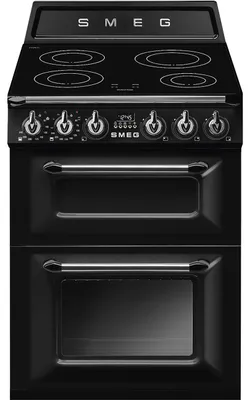 Productafbeelding van Smeg Victoria TR62IBL2, Vrijstaand fornuis, Zwart, Bedieningsknoppen, Roestvrij staal, Roestvrij staal, Elektronisch