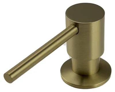 Produktbild von Pure.Sink Elite Steel Shine Einbau-Seifenspender, PVD-beschichtet in gebürstetem Gold, von oben nachfüllbar, PS9010-60