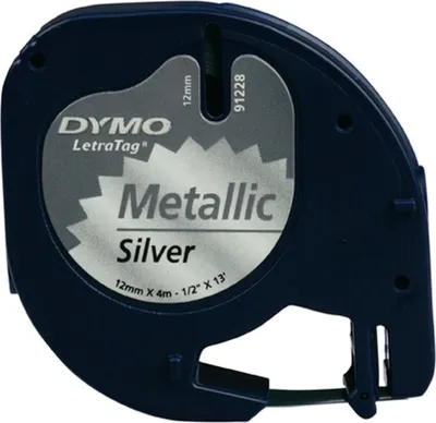 Image de DYMO S0721730 ruban d'étiquette Noir sur fond métallique