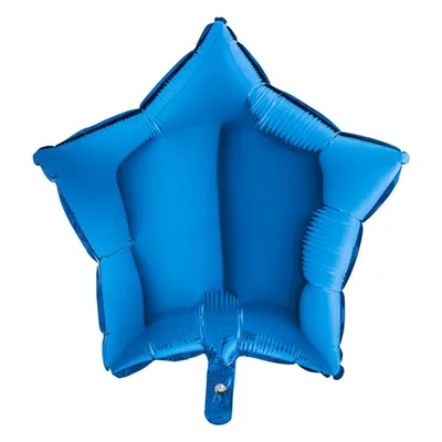 Produktbild von 18"/Ø46cm Stern Folienballon Uni | Blau