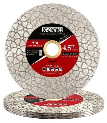 Produktbild von Diamant-Trennscheibe 115mm 5er-Pack für Fliesen Keramik Marmor Kunststeinzeug Randschleifscheibe