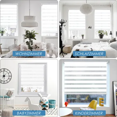 Produktbild von Doppelrollo schnurlos 75x150 Weiß