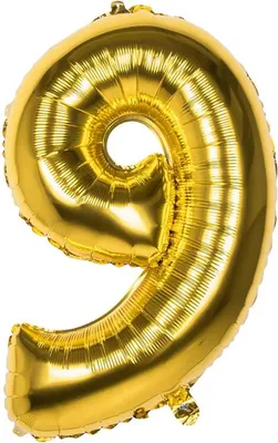 Produktbild von Boland Folienballon 9 Gold 86cm