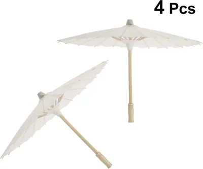 Produktbild von Regenschirm Sonnenschirm für Hochzeit Braut Foto Cosplay Prop 4 Stück 30cm