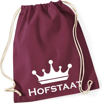Produktbild von Huuraa Turnbeutel Hofstaat Schützenfest 12 Liter Burgundy Baumwolle Rucksack Geschenkidee