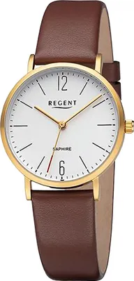Zdjęcie produktu dla Regent skórzany zegarek damski kwarcowy brązowy skórzany pasek D2URF1320