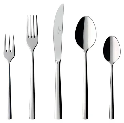Imagen del producto de Juego de cubiertos Piemont, 30 piezas. Dimensiones: 420 x 270 x 50 mm. Marca: Villeroy & Boch. Número de artículo: 1262649050. Código EAN: 4011417053554