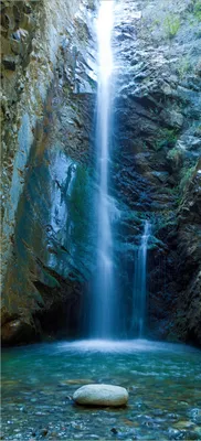 Produktbild von Türtapete Türposter Wasserfall bei Sonneneinfall - Größe: 93 x 205 cm