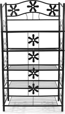 Obrázok produktu pre Regál Kovový regál na topánky Podlahový regál Geneva ~ 5 políc, výška 112 cm