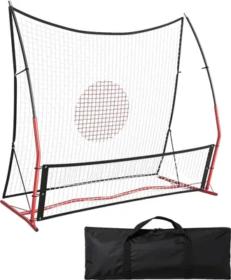 Produktbild von Fußball-Rückprallnetz, verstellbare Winkel, tragbare Tragetasche, wie gezeigt