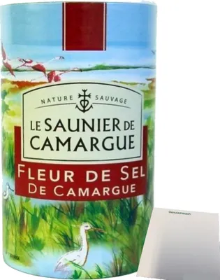 Produktbild von Le Saunier de Camargue Fleur de Sel Le Saunier de Camargue Meersalz (1kg Dose) + usy Block