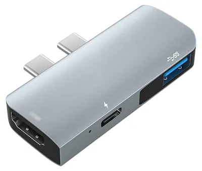 Image de Hub USB-C avec Thunderbolt 3+HD/F+USB3.0/F Sortie PD100W 4K/30Hz 3-en-1 Multi-fonctionnel