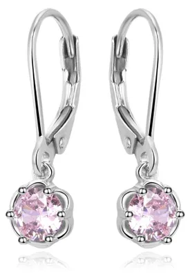 Immagine prodotto di Eleganti orecchini in argento con zirconi rosa AGUC3340-P