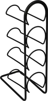 Productafbeelding van In- en outdoorwijnrek Hubert - Metaal - 43,5 x 11,5 x 21 cm - Zwart - Decoratief - Voor 4 flessen