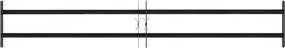 Obrázek produktu pro vidaXL Okenní mříž 176 x 30 cm, ocel s práškovým nástřikem, černá