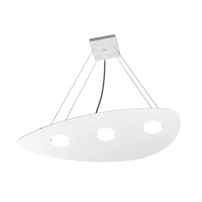 Image de Suspension Moderne Métal Blanc 3 Lumières Gx53