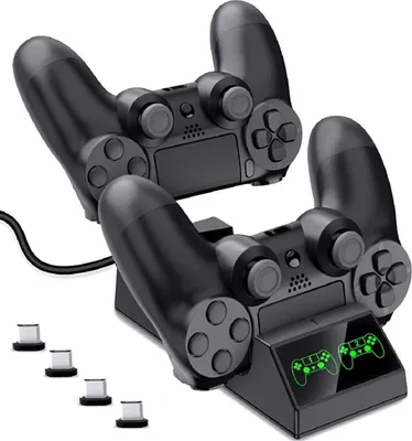 Produktbild von Nabíjacia stanica pre ovládač PS4 - Duálna rýchlonabíjacia stanica USB s LED displejom