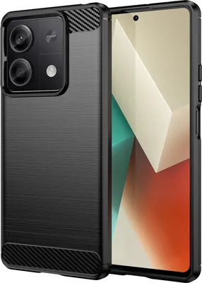 Produktbild von Hülle für Xiaomi Redmi Note 13 Carbon-Faser Weich TPU Silikon Stoßfest Handyhülle Schwarz