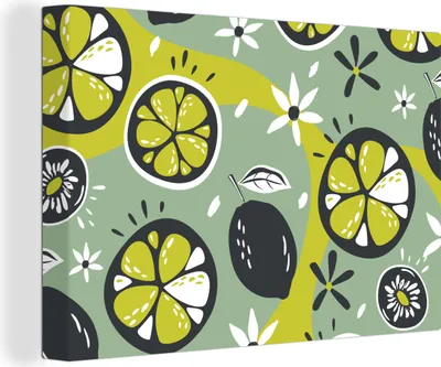 Produktbild von OneMillionCanvasses® - Leinwandbilder - 150x100 cm, Sommer - Blumen - Obst, Wandbilder Kunstdruck Wanddekoration