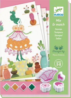 Produktbild von Kreatives Stempelset Mädchen Blumen, Djeco