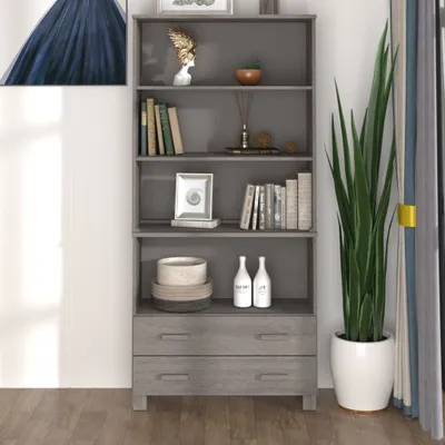 Produktbild von vidaXL Highboard HAMAR Massivholz Kiefer Hellgrau