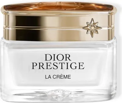 A close-up studio shot of a Dior Prestige La Creme jar.