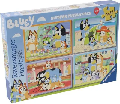 Produktbild von Ravensburger puzzel Bluey 4 x 42 stukjes