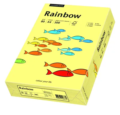 Immagine prodotto di Rainbow 88042297 Rainbow Kopierpapier COLOURED PAPER hellgelb DIN A4 80 g/qm 500 Blatt
