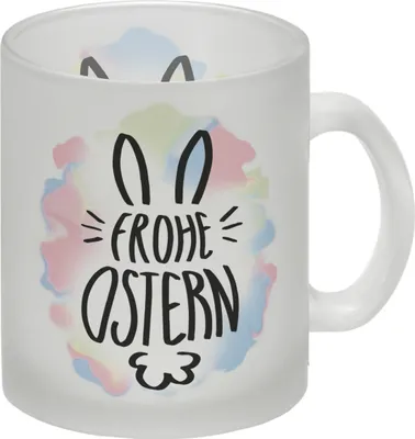 Produktbild von Frohe Ostern/Happy Easter Glas Tasse