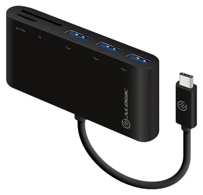 Zdjęcie produktu dla ALOGIC UC3ACR, USB Type-C, USB 3.2 Gen 1 (3.1 Gen 1), Czarny, 5 Gbit/s