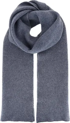 Fiebig Strickschal Wolle melange in blau