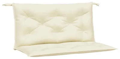 Produktbild von Auflage für Hollywoodschaukel Set Sitzkissen und Rückenlehne für 2-Sitzer 3-Sitzer und 4-Sitzer Gartenbank aus Polyester mit Bindebändern Cremeweiß 120 cm