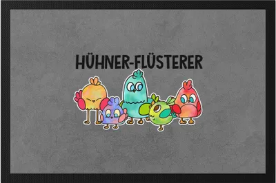 Produktbild von Hühner-Flüsterer Fußmatte Huhn-Fans Bauernhof Chicken Hühnerhof Geschenk