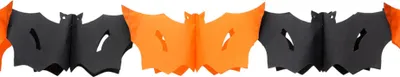 Produktbild von Girlande Halloween Fledermaus schwarz-orange 3 m lang - Einheitsgröße