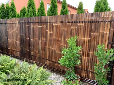Obrázek produktu pro Panel z bambusových lamel tmavohnědé barvy 90 x 180 cm (bambusovy plot)