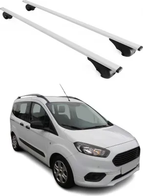 Produktbild von Dachträger Grundtäger für Ford Courier 2014-2024 75kg Metall Silber 2 tlg